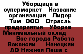 Уборщица в супермаркет › Название организации ­ Лидер Тим, ООО › Отрасль предприятия ­ Уборка › Минимальный оклад ­ 19 000 - Все города Работа » Вакансии   . Ненецкий АО,Нижняя Пеша с.